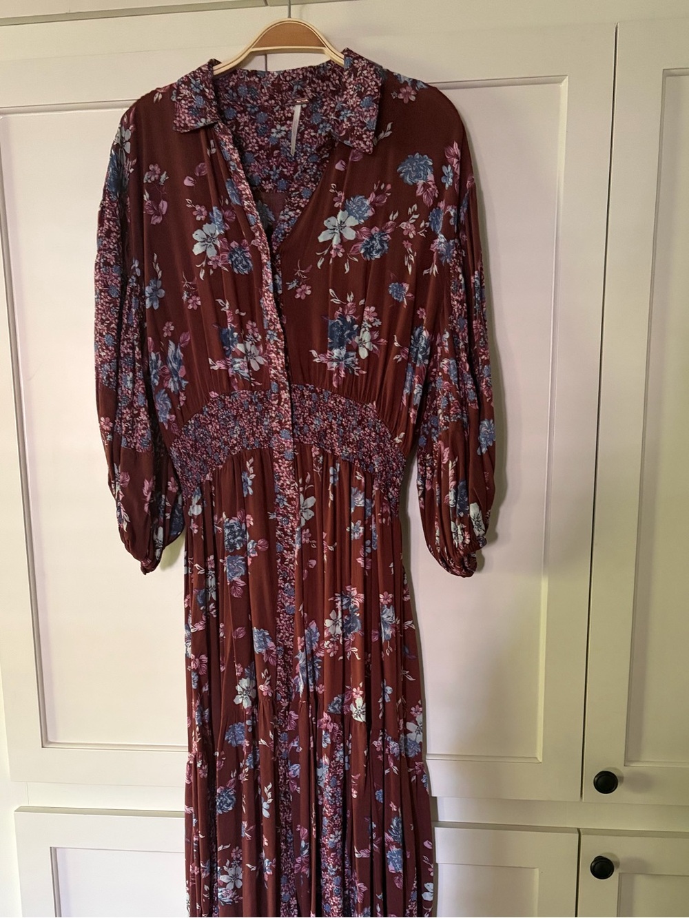 Free People Prairie Punk Shirtdress - Floral Maxi